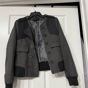 Men's Gray Wool-Blend Jacket